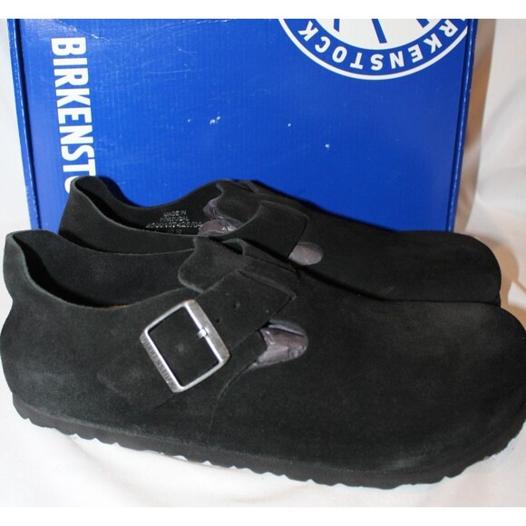 Birkenstock London BS Black Suede Sandals EU 42 WOMEN 11 MEN 9 NIB REGULAR main image 5